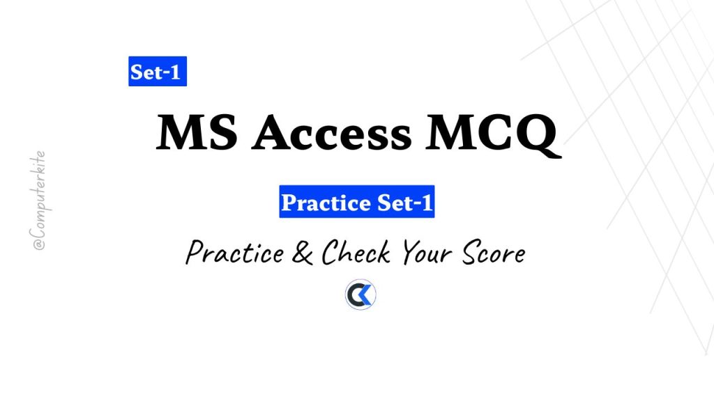 MS Access Practice Set-1