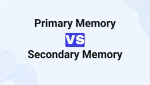 difference between primary and secondary memory